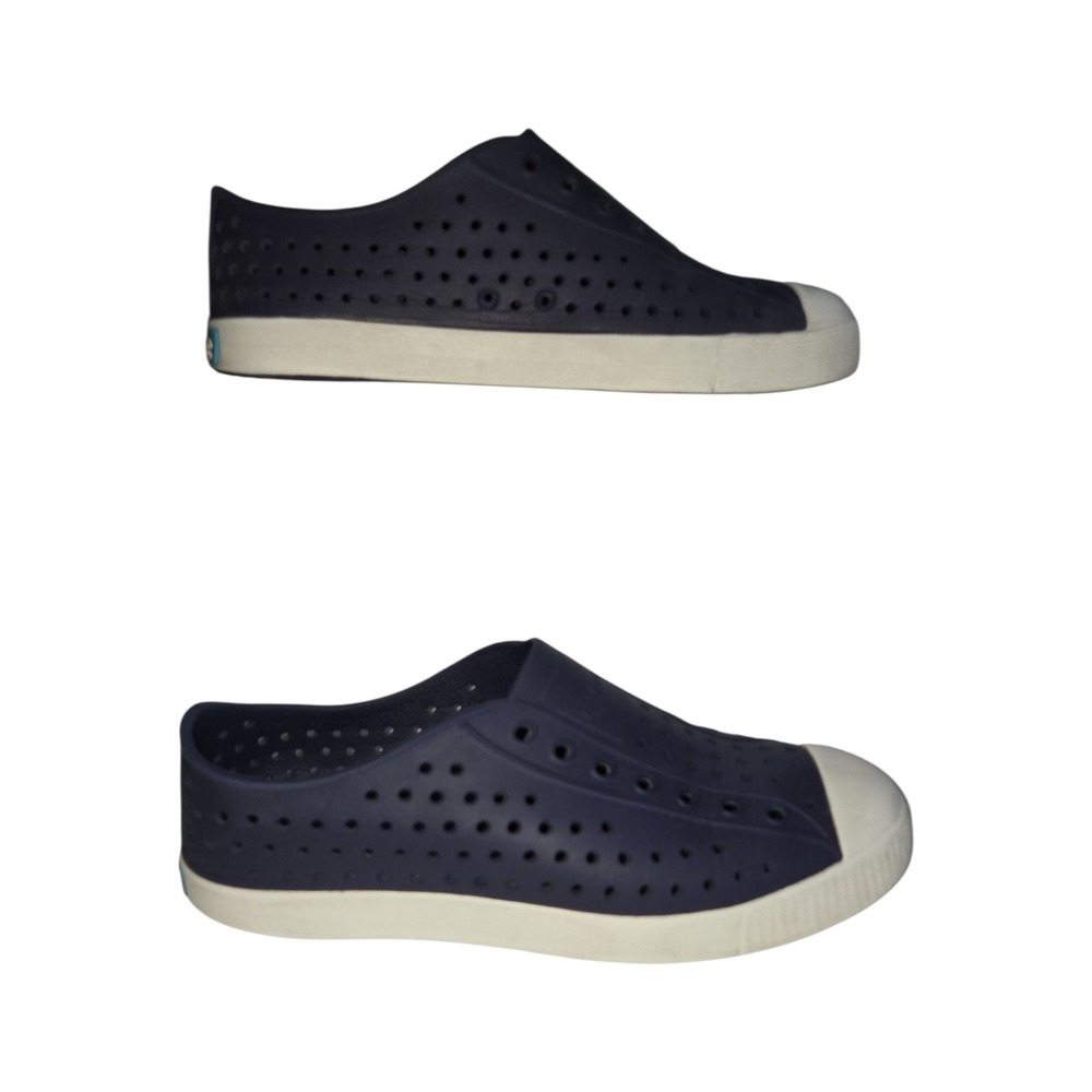 Native Jefferson‎ Navy Blue White EVA Slip On Sneakers Shoes Womens 7 J5